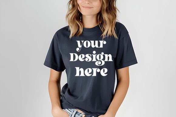 Comfort Colors Midnight Mockup 24 for T-Shirts & Graphics