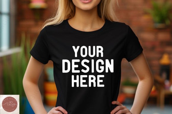 Easter Woman T-Shirt Girl Mockup 52 Graphics