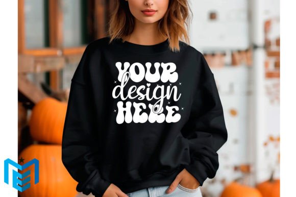 Fall Gildan 18000 Mockup: Graphics for Hoodies Sweatshirts