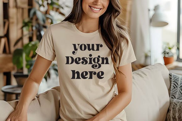 Gildan 5000 Sand Mockup 35: Graphics for T-Shirts