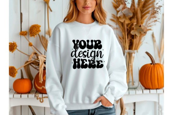 Halloween Gildan Sweatshirt Mockup for Graphics
