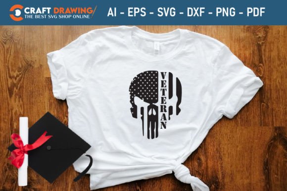 Punisher Flag Veteran Graphics for T-Shirt Designs