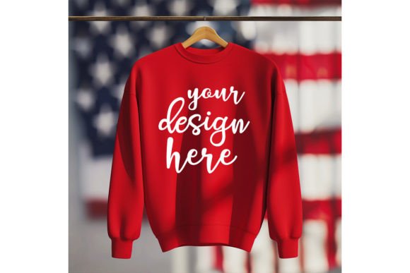 Review: 4th of July Gildan 18000 Red Mockup for Designers