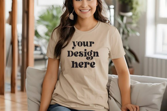 Sand Gildan 64000 T-Shirt Graphics