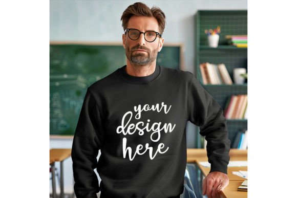 Teacher Sweatshirt Mockup: Graphics for Hoodies Sweatshirts