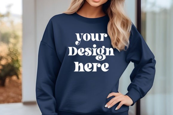 TrueNavy Mockup: Graphics for Hoodies Sweatshirts